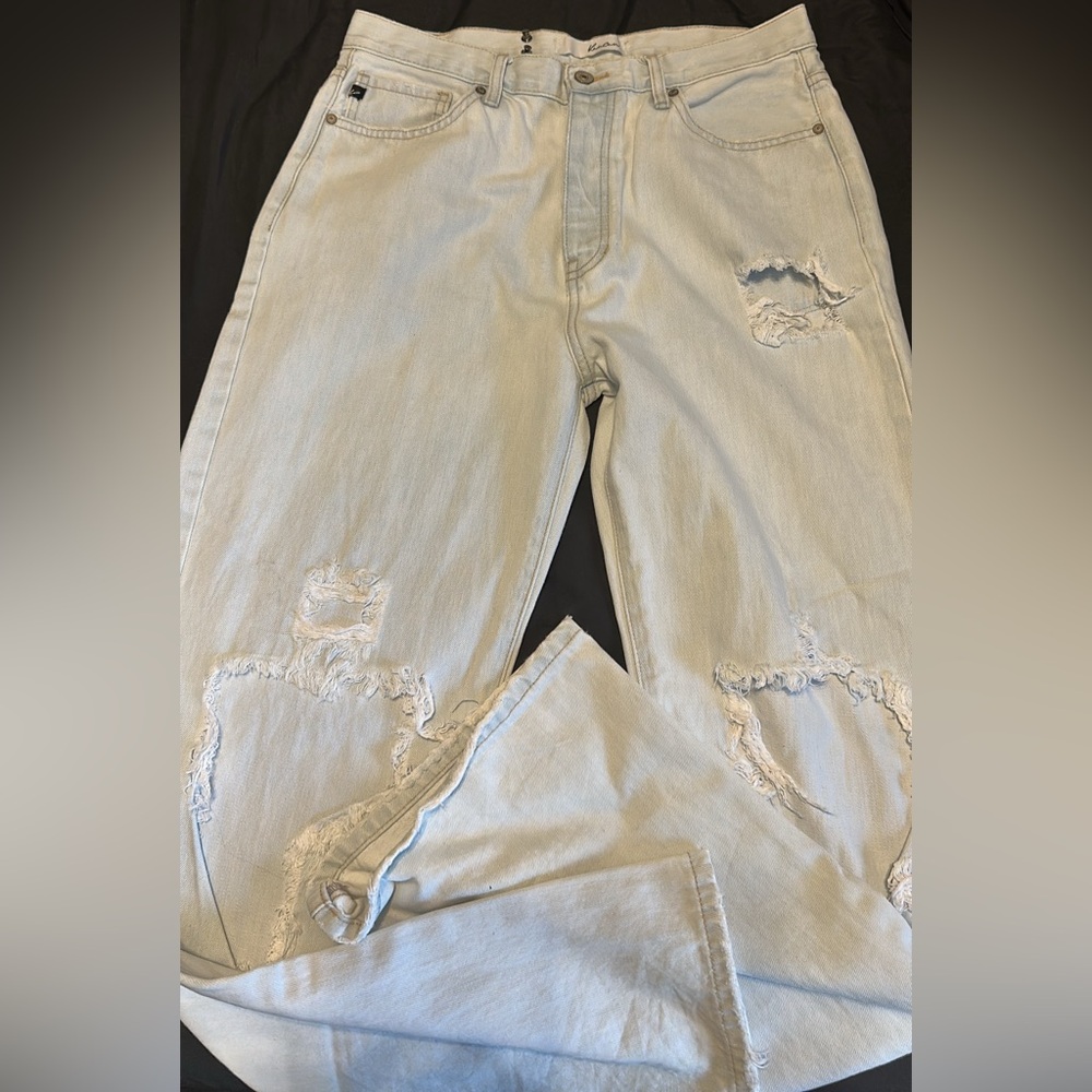 KanCan Light Blue Distressed Flare Jeans